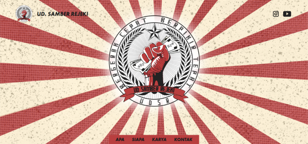 UD. Samber Rejeki website screenshot